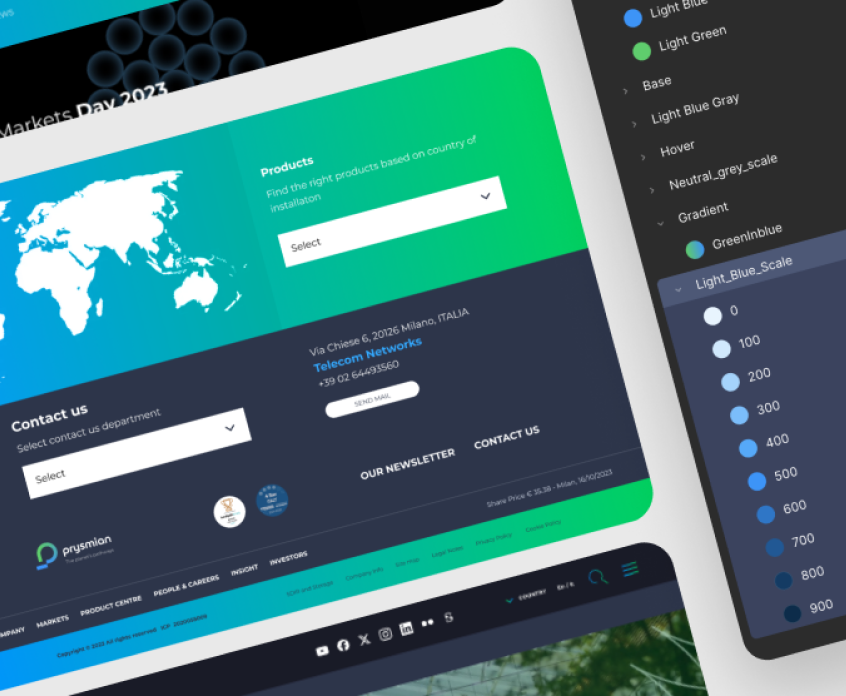 Prysmian group web site redesign